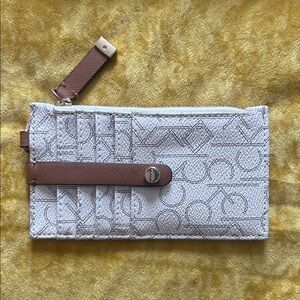 Calvin Klein White and Brown Wallet